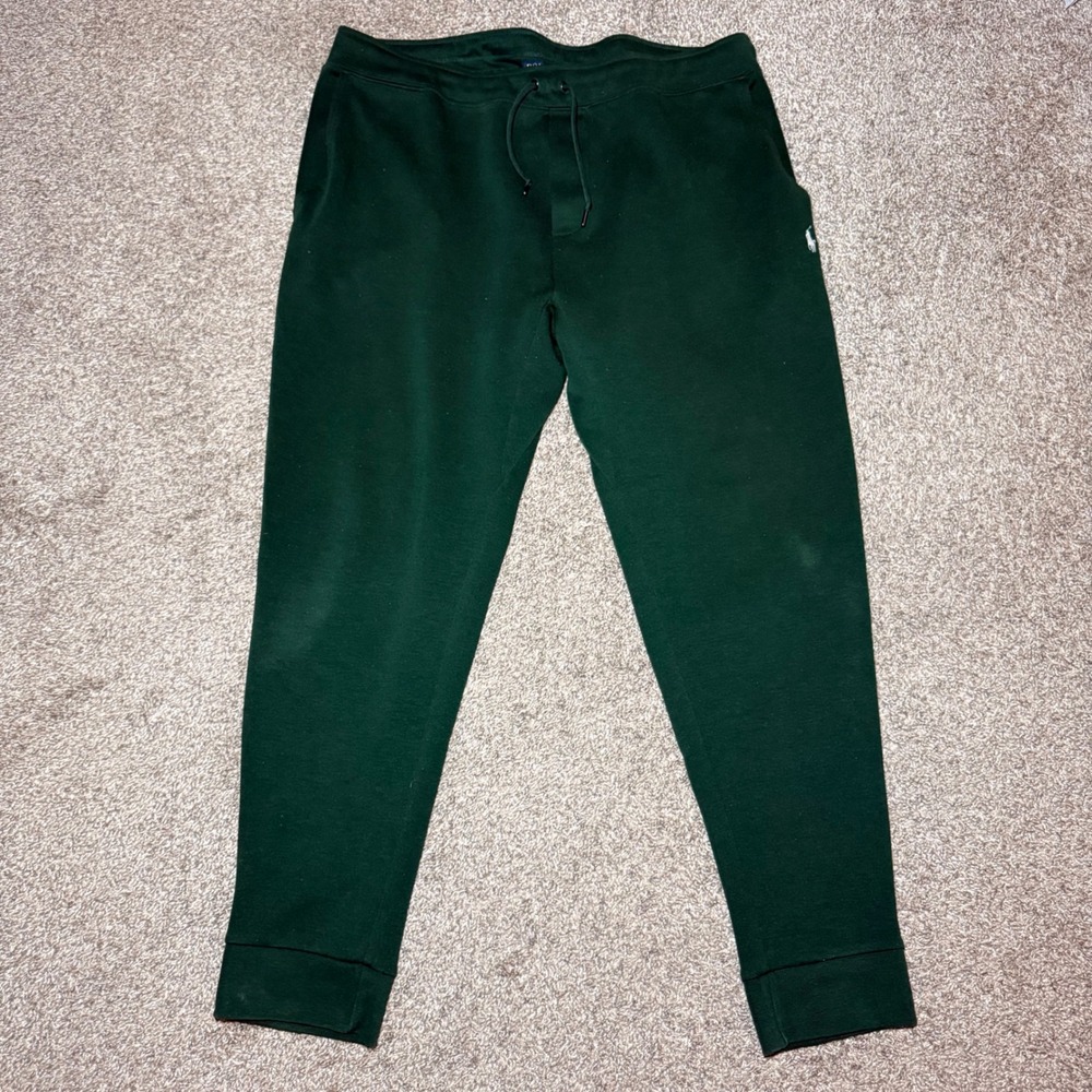 Polo Ralph Lauren Mens XXL Hunter Green Fleece Joggers Sweatpants Pony Logo